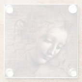 La Scapigliata - da Vinci - c1508 Glasuntersetzer (Rückseite)
