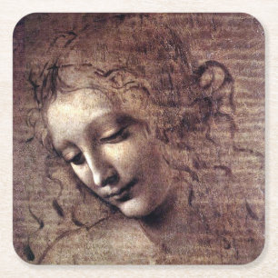 La Scapigliata - da Vinci - c1508 Rechteckiger Pappuntersetzer