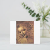 La Scapigliata von Leonardo da Vinci Postkarte (Stehend Vorderseite)