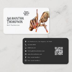 LA-Schild-Nagelsalon-Branding Visitenkarte