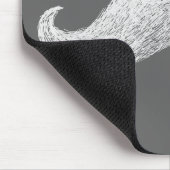 La-Schnurrbart (dunkel) Mousepad (Ecke)