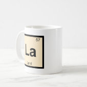 La - Schweinefett-Chemie-Periodensystem-Symbol Kaffeetasse (Vorderseite Links)