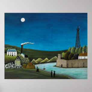 La Seine a Suresnes von Henri Rousseau, Vintage Ku Poster