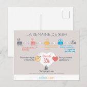 La semaine de 168H Postkarte (Vorne/Hinten)