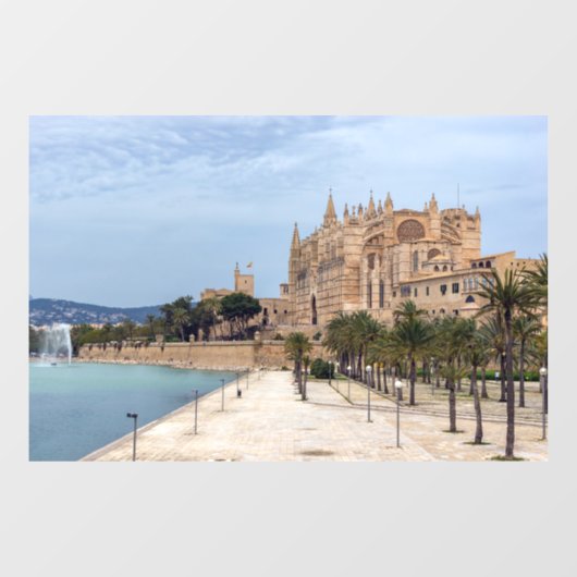 La Seu, die Kathedrale von Palma de Mallorca - Spa Fensteraufkleber (Blatt)