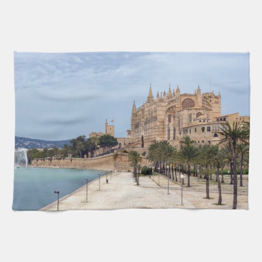 La Seu, die Kathedrale von Palma de Mallorca - Spa Geschirrtuch (Horizontal)