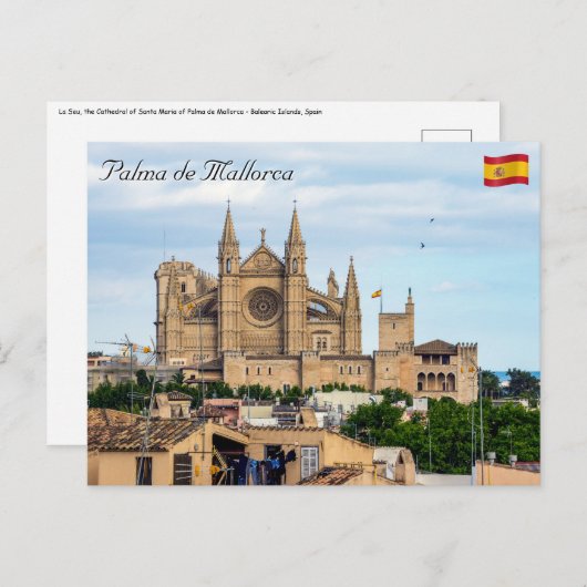 La Seu, die Kathedrale von Palma de Mallorca - Spa Postkarte (Vorne/Hinten)