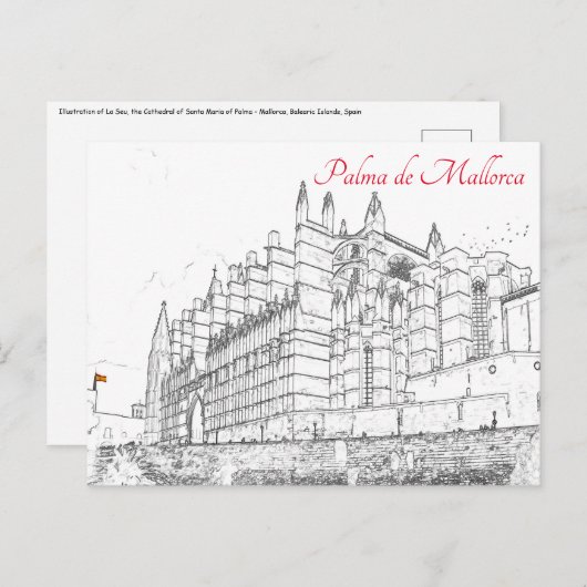 La Seu, die Kathedrale von Palma de Mallorca - Spa Postkarte (Vorne/Hinten)