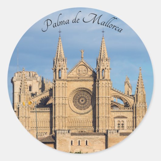 La Seu, die Kathedrale von Palma de Mallorca - Spa Runder Aufkleber (Vorderseite)