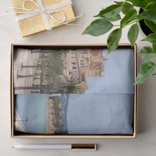 La Seu, the Cathedral of Palma de Mallorca - Spain Seidenpapier (Geschenk)