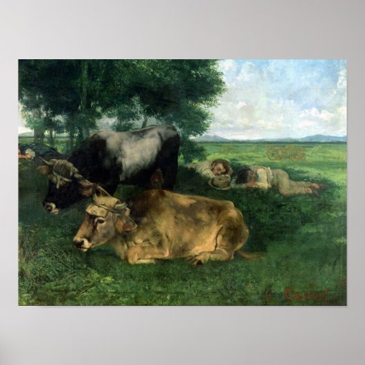 La Siesta Pendant la saison des foins , 1867, Poster (Vorne)