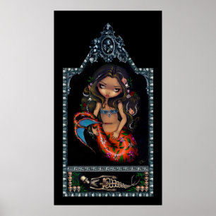 La Sirena Meerjungfrau Tag der toten Art Print Poster