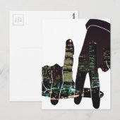 LA Skyline Hände Postkarte (Vorne/Hinten)