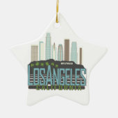 LA Skyline Vintag Keramikornament (Vorne)