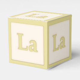 "La" Solfeggio Musical Baby Blocks Yellow Geschenkschachtel
