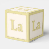 "La" Solfeggio Musical Baby Blocks Yellow Geschenkschachtel (Rückseite)