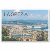 La Spezia Cityscape Ligurien Italien Holiday Souve Aufkleber (Vorderseite)