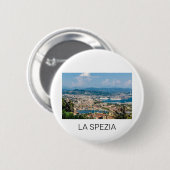 La Spezia Cityscape Ligurien Italien Holiday Souve Button (Vorne & Hinten)