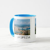 La Spezia Cityscape Ligurien Italien Holiday Souve Tasse (Vorderseite Links)
