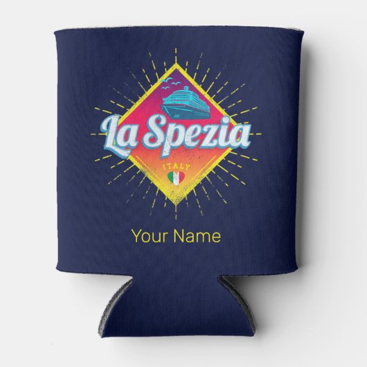 La Spezia Liguria Italien Retro Kreuzfahrtschiff V Dosenkühler (Vorderseite)