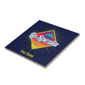 La Spezia Liguria Italien Retro Kreuzfahrtschiff V Fliese (Seite)