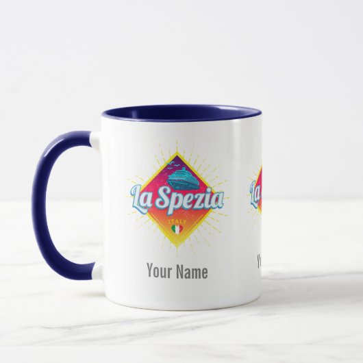 La Spezia Liguria Italien Retro Kreuzfahrtschiff V Tasse (Links)