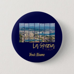 La Spezia Liguria Italien Vintag Souvenir Button