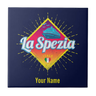 La Spezia Ligurien Italien Retro-Kreuzfahrtschiff  Fliese
