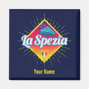 La Spezia Ligurien Italien Retro-Kreuzfahrtschiff Magnet