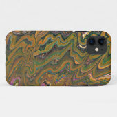 La Strada 2 Green and Gold Abstrakt Phone Case (Rückseite (Horizontal))
