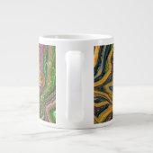 La Strada 2 Green Gold Geode Abstrakt Drink Tasse (Rückseite)