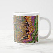 La Strada 2 Green Gold Geode Abstrakt Drink Tasse (Rechts)