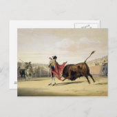 La Suerte de la Capa, 1865 (Farblitho) Postkarte (Vorne/Hinten)