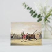 La Suerte de la Capa, 1865 (Farblitho) Postkarte (Stehend Vorderseite)