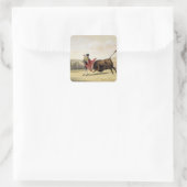 La Suerte de la Capa, 1865 (Farblitho) Quadratischer Aufkleber (Tasche)