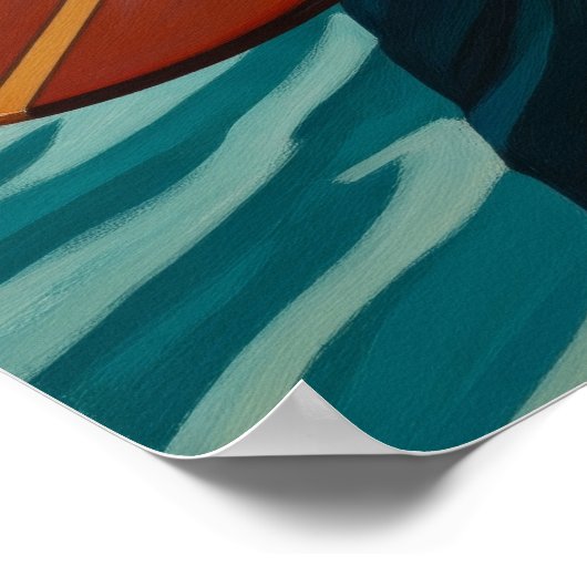 LA SURFEUSE (Der Surfer) Poster (Ecke)