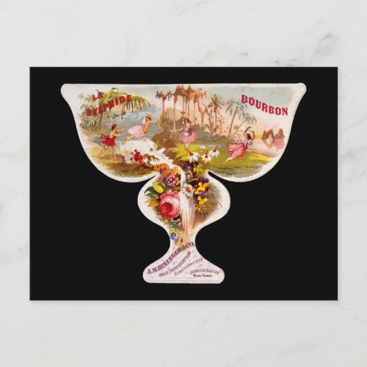 La Sylphide-bourbon-Whisky-Label Postkarte (Vorderseite)