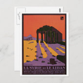 La Syrie et Le Liban Vintage Reiseplakat Postkarte (Vorne/Hinten)