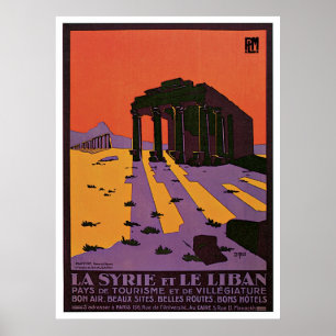La Syrie und Reise-Plakat Le Liban Vintage Poster