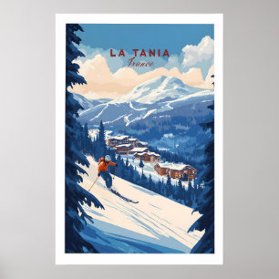 La Tania Ski Print 1 Poster