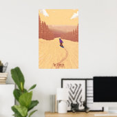 La Tania Snowboarden Reiseplakat Poster (Heimbüro)