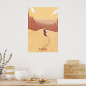 La Tania Snowboarden Reiseplakat Poster (Küche)
