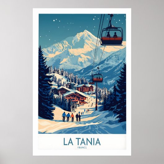 La Tania Wandkunst Ski Poster 1 (Vorne)