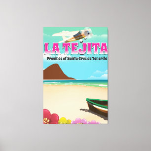 La Tejita Teneriffa Strand Reiseplakat Leinwanddruck