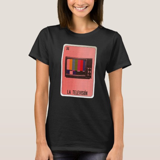 La Television Mexican Slang Lottery Bingo Cards   T-Shirt (Vorderseite)