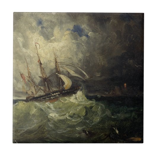 La Tempête - Félix Ziem Fliese (Vorderseite)