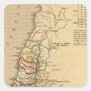 La Terre Sainte partagee en 12 tribus Quadratischer Aufkleber