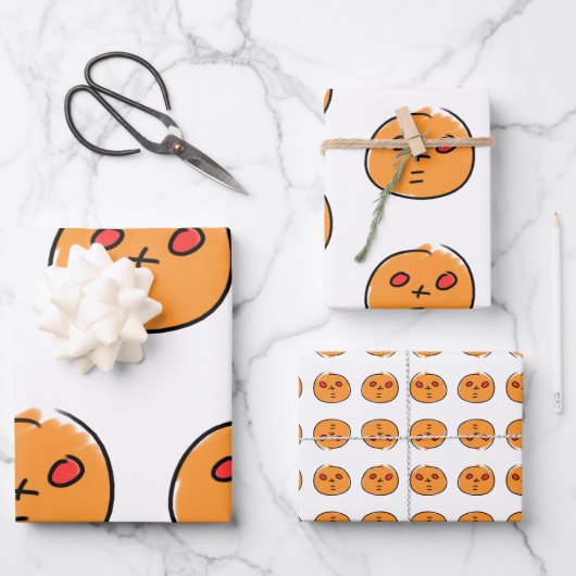 LA TETE A TOTO WRAPPING PAPER Set 3 Geschenkpapier Set (Vorderseite)