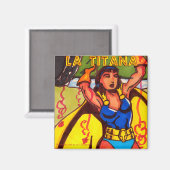 La Titaña - Die Geheimnismädchen Super Heroine Magnet (Vorderseite/Rückseite)