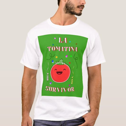 La Tomatina Bunol Feier Valencia Geschenk Spanien T-Shirt (Vorderseite)